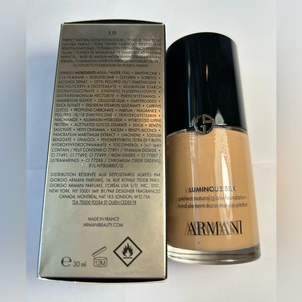 NWT🌷#5.15 - Armani Luminous Silk Glow Blurring Liquid Foundation with 24H Wear